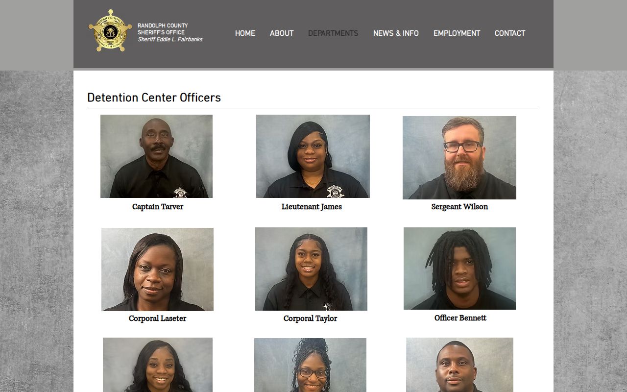 Randolph County sheriff detention center information